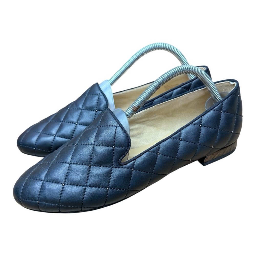 Talbots Quilted Black Loafers for Women size 9.5